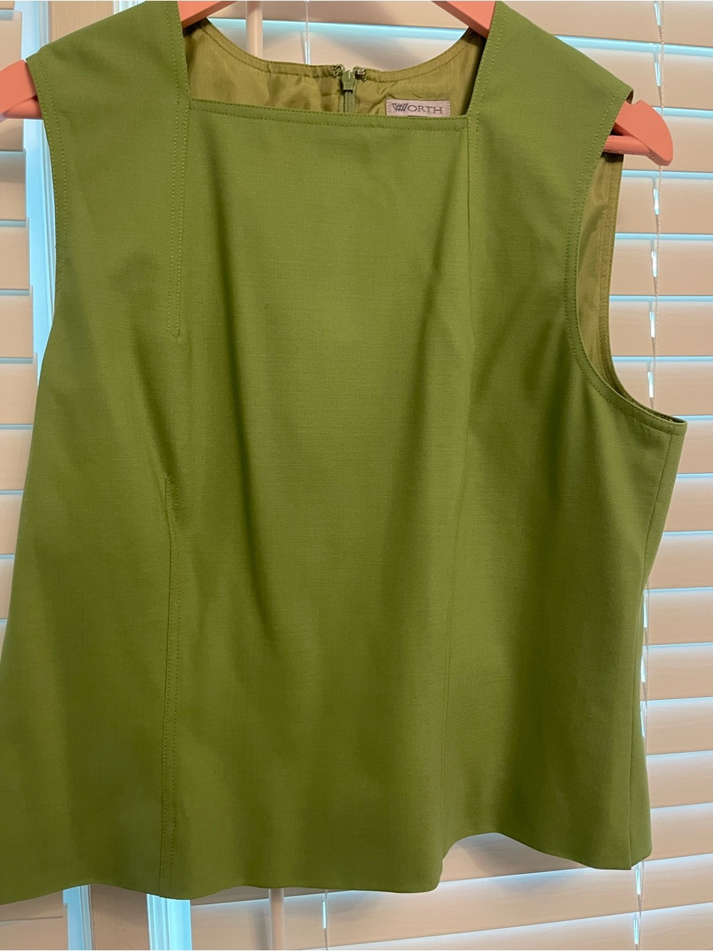 Worth Olive Green Long Blazer Coat - Picture 6 of 12